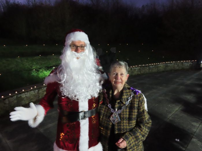 Father Christmas and Jenny Webb